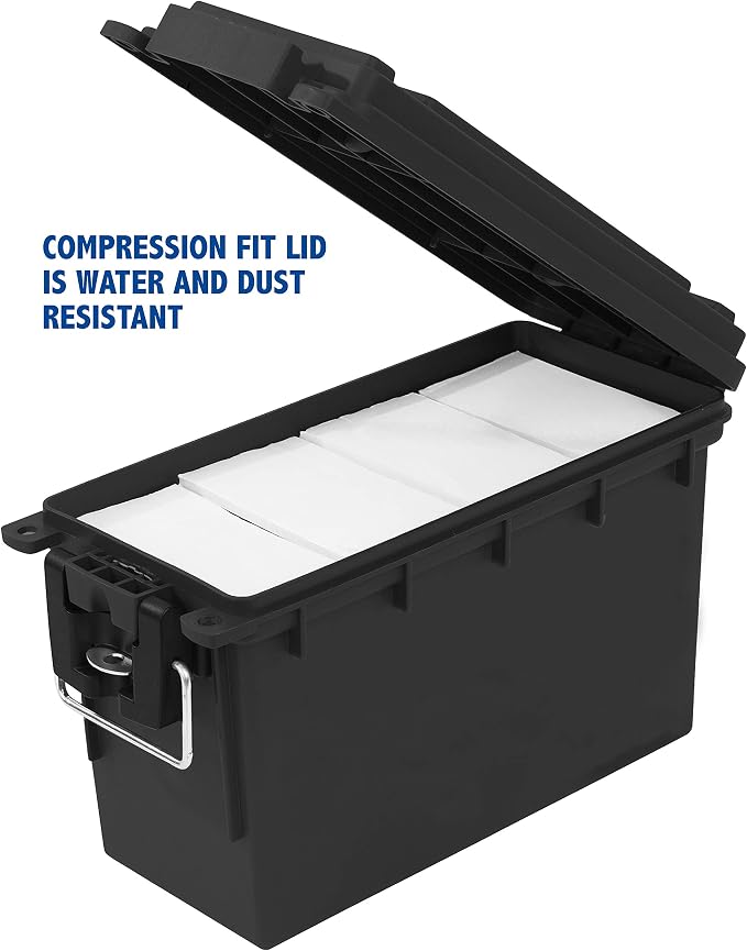 Sheffield Ammo Storage Box, .30 Cal Stackable | Water and Dust Resistant | - Image 4