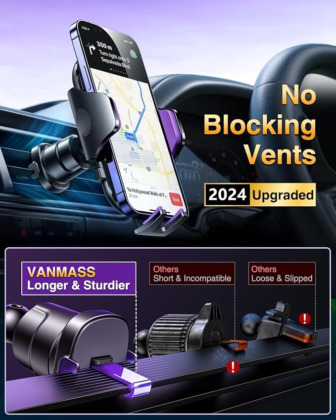 VANMASS Car Phone Holder Cell Phone Mount - Image 6