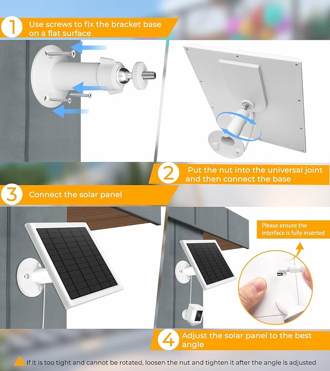 8W Solar Panel for Ring Camera, Solar Panel Charger Compatible - Image 8