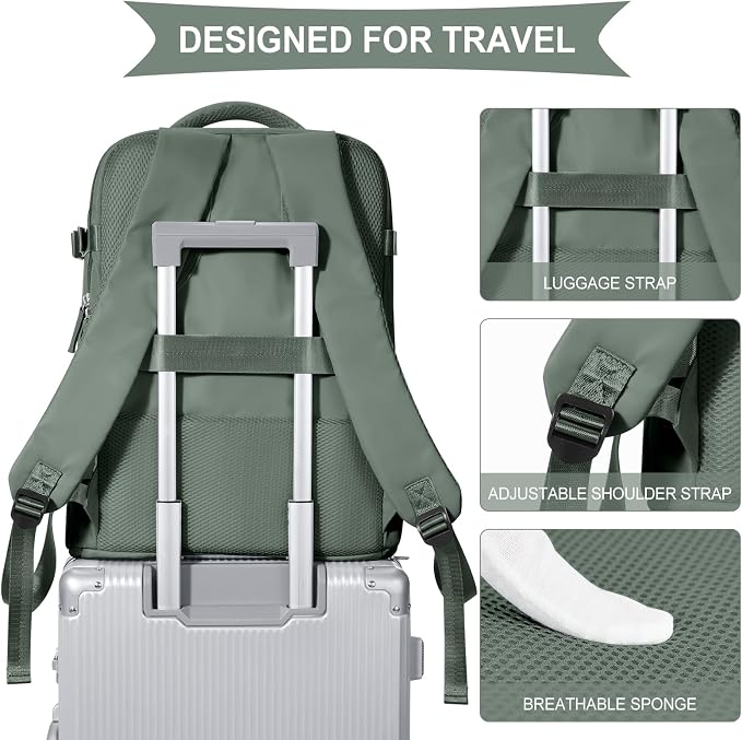coowoz Large Travel Backpack For Women Men, Carry On Backpack Flight Approved - Image 6