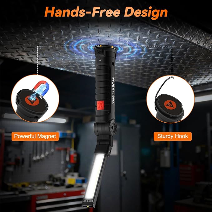 Magnetic Work Light 6Pack, Rechargeable LED Work Light - Image 4