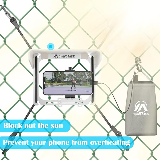 Cell Phone Fence Mount with Shade, Mounting Kit Works with iPhone, Mevo Start - Image 4