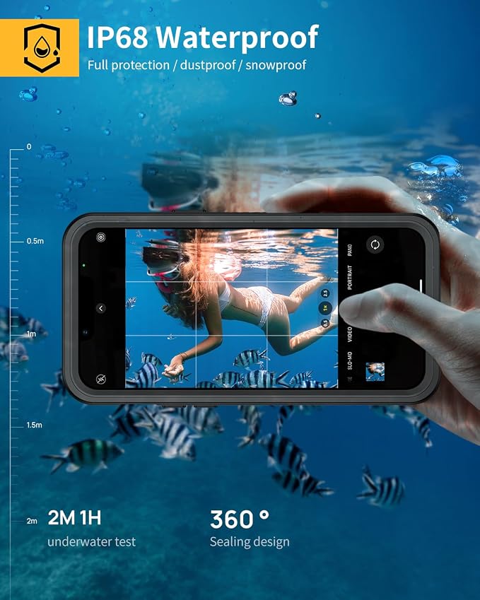 Lanhiem for iPhone 13 Magnetic Case, Waterproof Dustproof Shockproof Case - Image 3