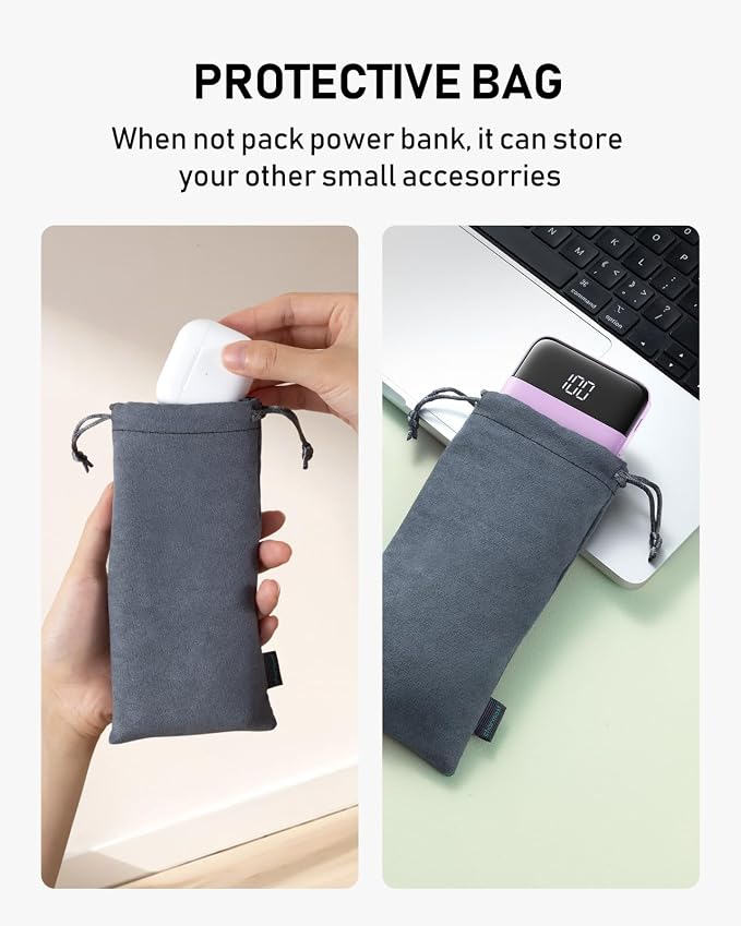 charmast Portable Charger with Built in Cables, 10000mAh Slim Power Bank - Image 4