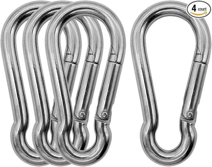 Marine Grade 316 Stainless Steel Carabiners Heavy Duty, Durable & Rust-Free by Outmate