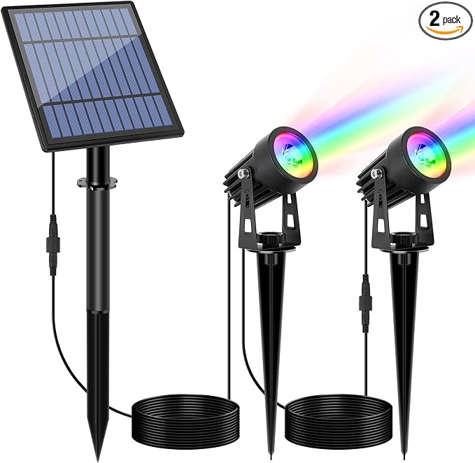 APONUO Metal Solar Spot Lights Outdoor by APONUO