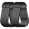 Black Carabiner, Heavy Duty Galvanized Steel Spring Snap Hook Carabiner Clips by High-PQ