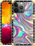 Compatible with iPhone 15 Pro Case, Holographic Abstract Iridescent Textures by Unknown