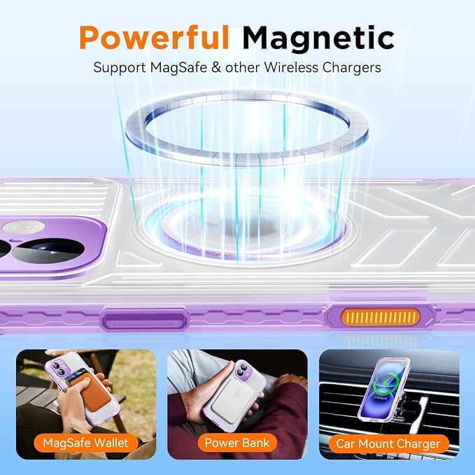 WIFORT for iPhone 16 Waterproof Case, Fit for Magsafe Full Body Magnetic - Image 4