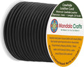 Mandala Crafts Round Cowhide Genuine Black Leather Cord by MandalaCrafts