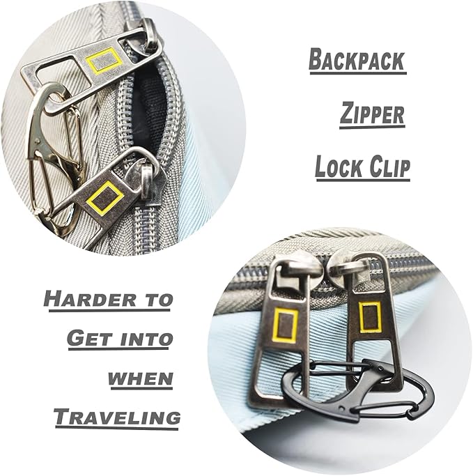 Small Carabiner Clips 1.6 inch Metal Double Sided Spring Gate Snap Hooks - Image 3