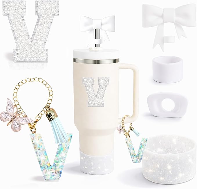 6PCS White Stanley Cup Accessories Set Fit by MOTEERLLU