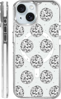Case for iPhone 15, Disco Ball Grayish White Phone Case Design，for Women Girls by Toulas