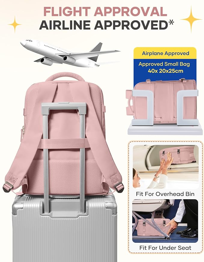 coofay Personal Item Travel Backpack - Image 7