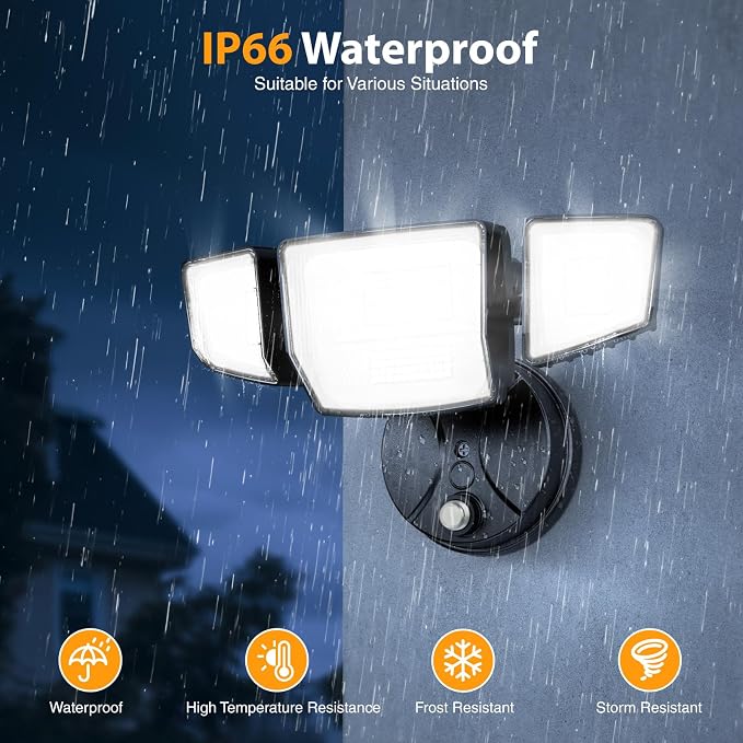 Onforu 90W Dusk to Dawn Outdoor Lighting, 10000lm Flood Lights Outdoor - Image 5
