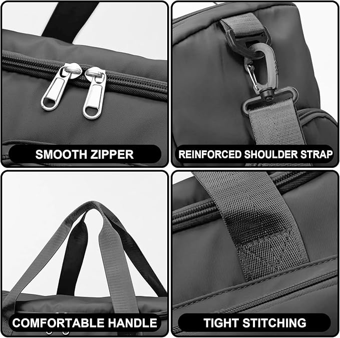Suruid Gym Bag for Women Men, Travel Duffle Bag Large Capacity Carry On - Image 4