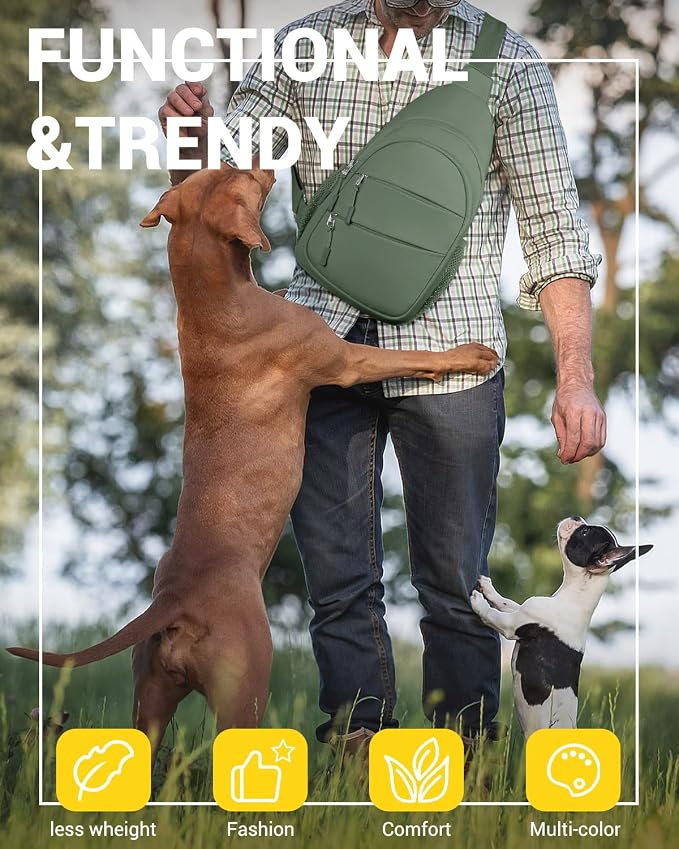 Tuwubi Crossbody Bags for Women, Sling Bag for Men, Small Hiking Backpack Anti - Image 7
