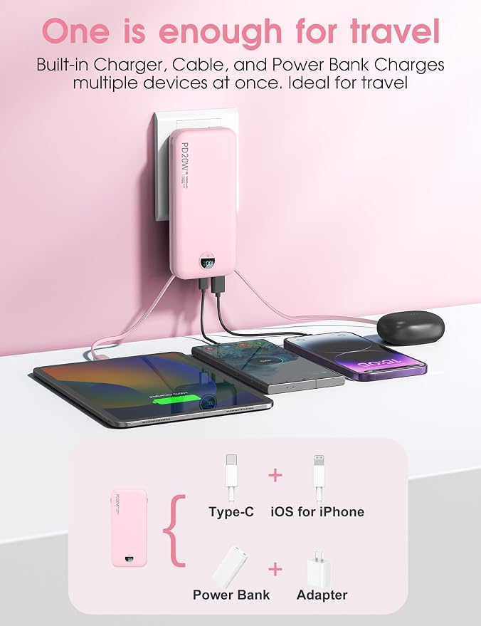 Portable Charger, 10000mAh PD20W Fast Charging Power Bank - Image 4