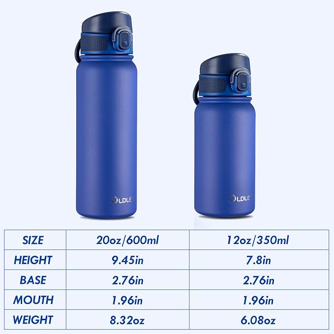 OLDLEY 12oz Kids Water Bottle, Stainless Steel Insulated Water Bottle - Image 4