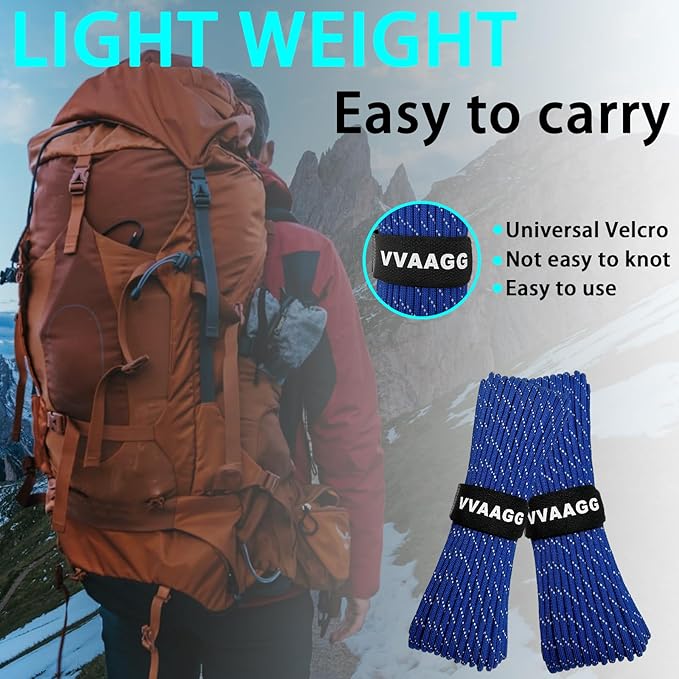 VVAAGG Reflective Paracord Rope 100FT, 7 Strand Nylon para Cord Lanyard Utility - Image 6