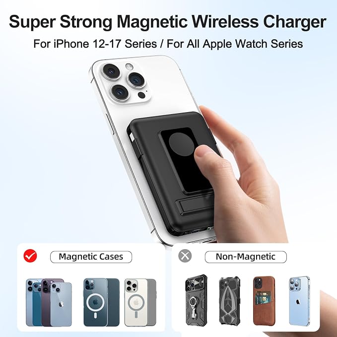Magnetic Portable Charger, 10000mAh Wireless Power Bank - Image 6