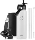 BUZIO 24 oz Water Bottle Insulated, Leakproof Stainless Steel Flask, Wide Mouth by BUZIO