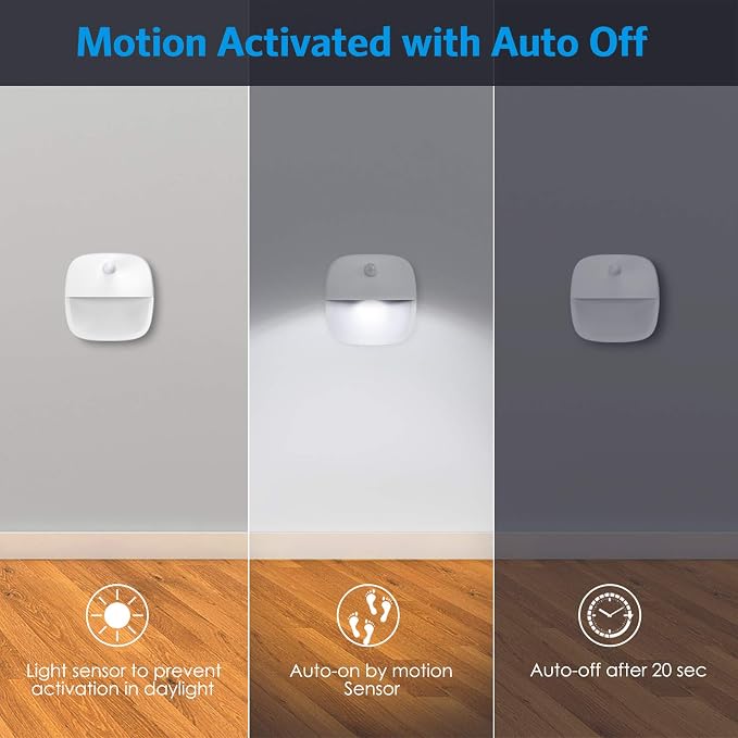 AMIR Motion Sensor Light Indoor, Upgraded Battery-Powered LED Night Light - Image 4