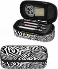 Black White Stripes Pencil Case Organizer Zebra Animal Skin Artwork Texture by Unknown