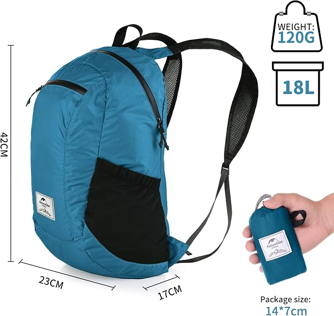 Naturehike 18L Lightweight Hiking Backpack, Waterproof Camping Packable - Image 5