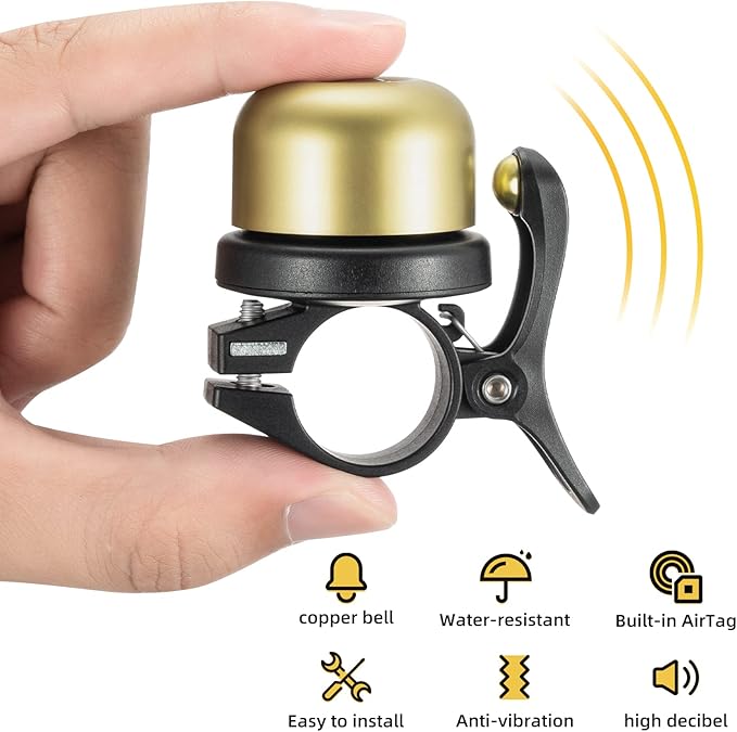 ROCKBROS Bike Bell for Apple AirTag Hidden Bike Mount Bike AirTag Holder GPS - Image 6