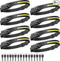 Headlamp Rechargeable 8 Pack, LED Headlight Flashlight Super Bright by Senduzll