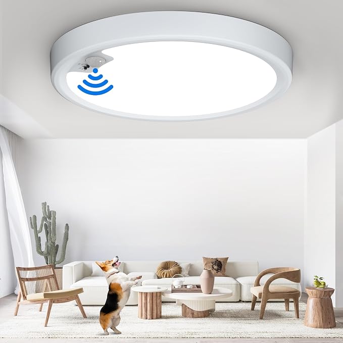 Motion Sensor Ceiling Light Wired, LED Flush Mount Ceiling Light Fixture - Image 8