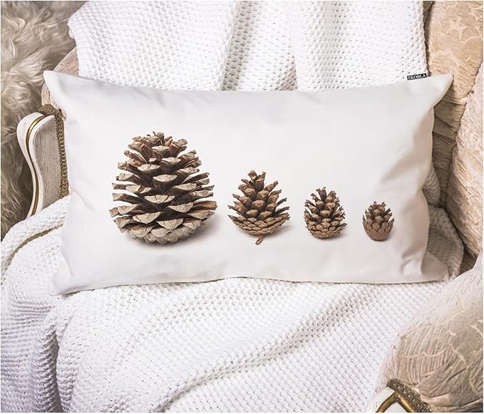 EKOBLA Pinecone Throw Pillow Case by EKOBLA