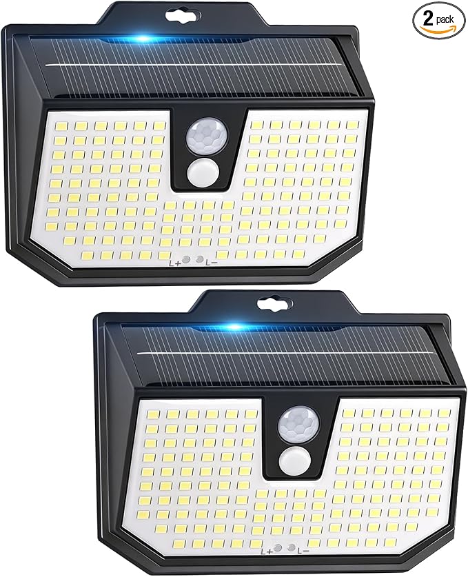 Brightever 2-Pack Solar Motion Sensor Outdoor Lights, IP65 Waterproof Solar by Brightever