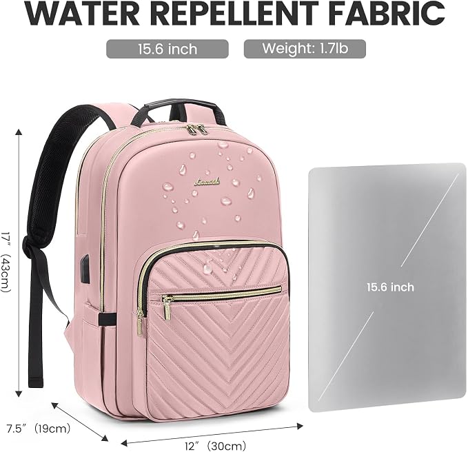 LOVEVOOK Laptop Backpack for Women 15.6 inch, Cute Womens Travel Purse - Image 5