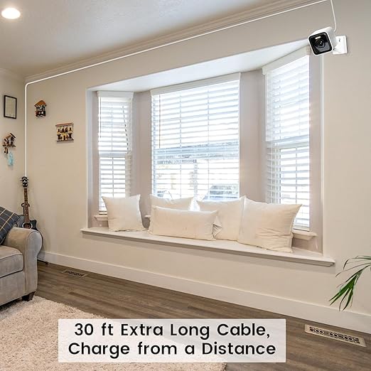 2-Pack 30 ft Extension Cable for WYZE Cam Pan V3 Outdoor Camera, Micro USB 90 - Image 4