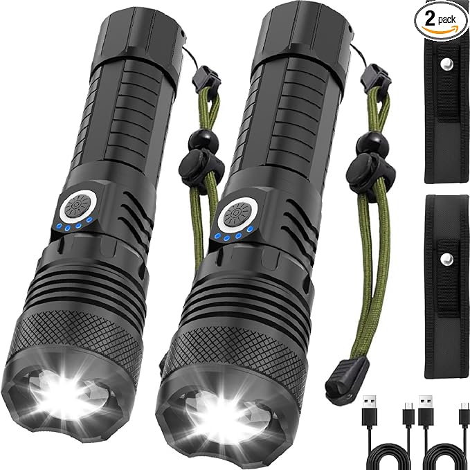 Victoper LED Flashlights 2 Pack, High Powered Lumens Super Bright Tactical by Victoper