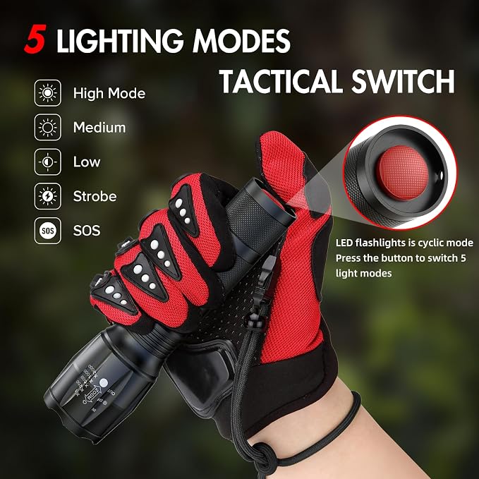 KELME 3 Pack Flashlights High Lumens, Powerful Tactical Flashlights - Image 2