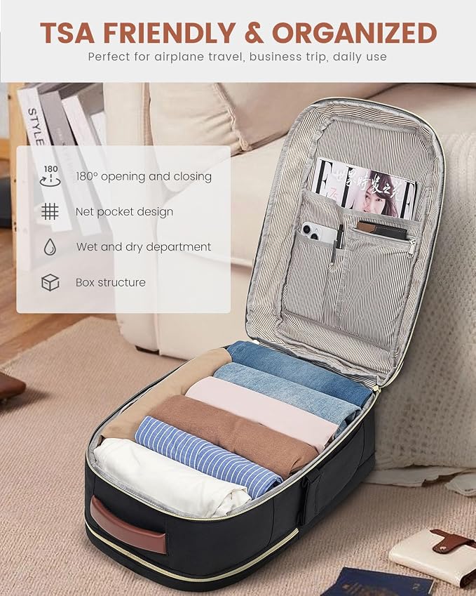 LOVEVOOK Travel Backpack For Women, 40L Carry On Backpack Flight Approved - Image 5