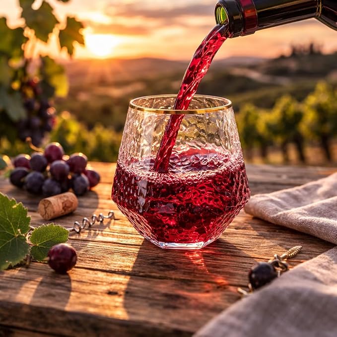 Oojami 40 count Diamond 12 Ounce Cups Unbreakable Stemless Plastic Wine - Image 9