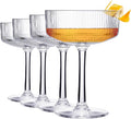 Khen Vintage Art Deco Shatterproof Coupe Martini, Champagne & Cocktail Glasses by Khen