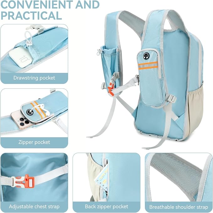 15L Small Hiking Backpack for Women Men Lightweight Packable Backpack Foldable - Image 4