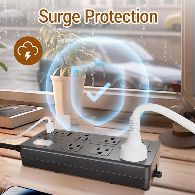 10FT Outdoor Waterproof Power Strip Surge Protector - Image 4