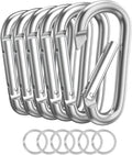 Carabiner Keychain Clip -3" Aluminum Carabiner D Ring, Caribeener Clips by LINGXINXIN