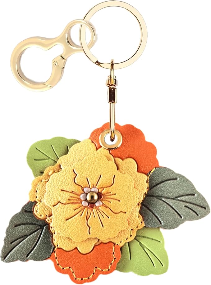 BORKUANA Leather Keychain Holder Case Compatible by BORKUANA