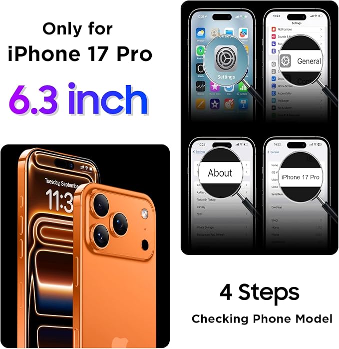 Temdan Compatible with iPhone 17 Pro Case, Waterproof Built-in Screen & Camera - Image 8