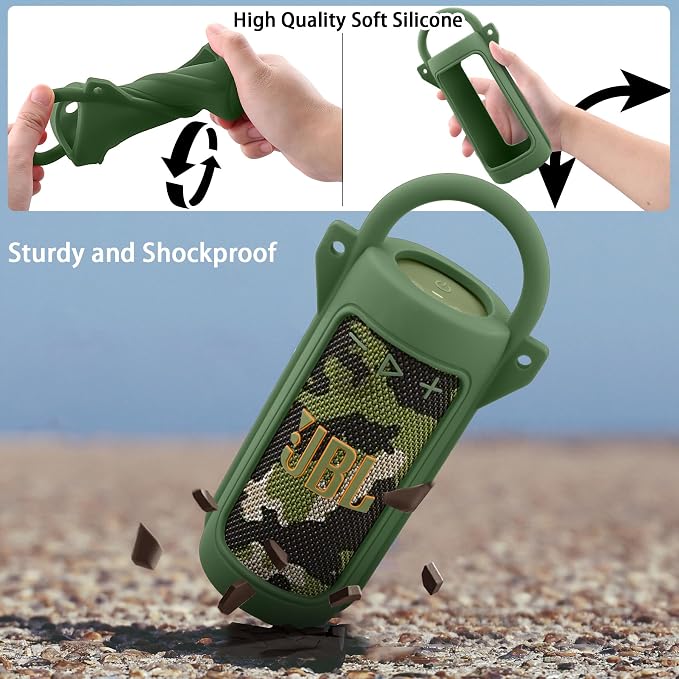 for JBL Grip Portable Waterproof Speaker Silicone Case, Portable Travel Soft - Image 6