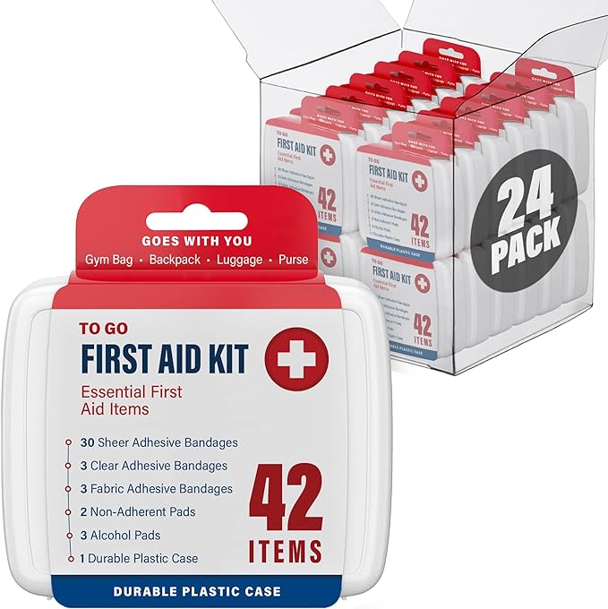 DecorRack 1000 Piece First Aid Kit, 24 Individual Boxes of 42 Items Each by DecorRack