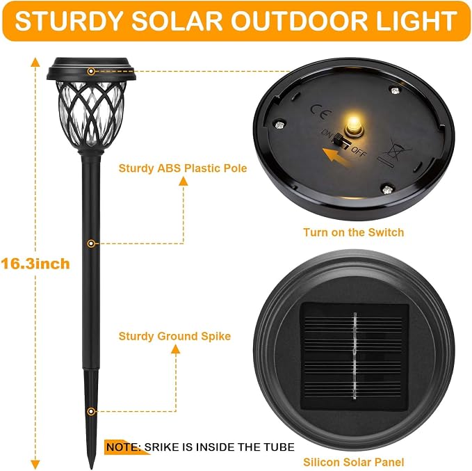 Solar Lights Outdoor 12 Pack Solar Garden Lights Waterproof IP65 Solar - Image 2