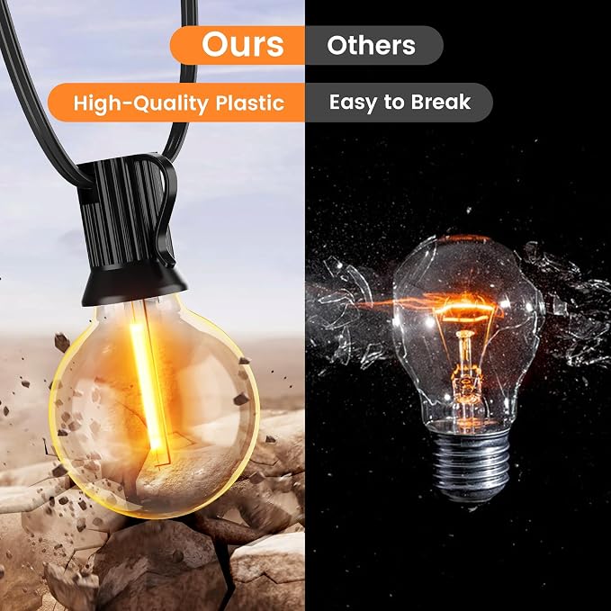OHLUX 120FT Solar String Lights Outdoor - Image 5